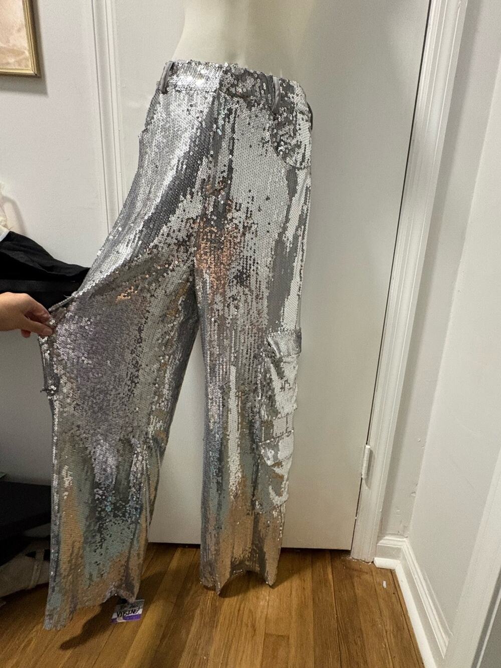 Nichole Lynel sequin cargo pants
